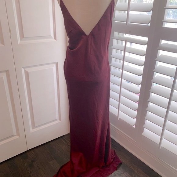 NTW long deep wine formal dress - Picture 3 of 5